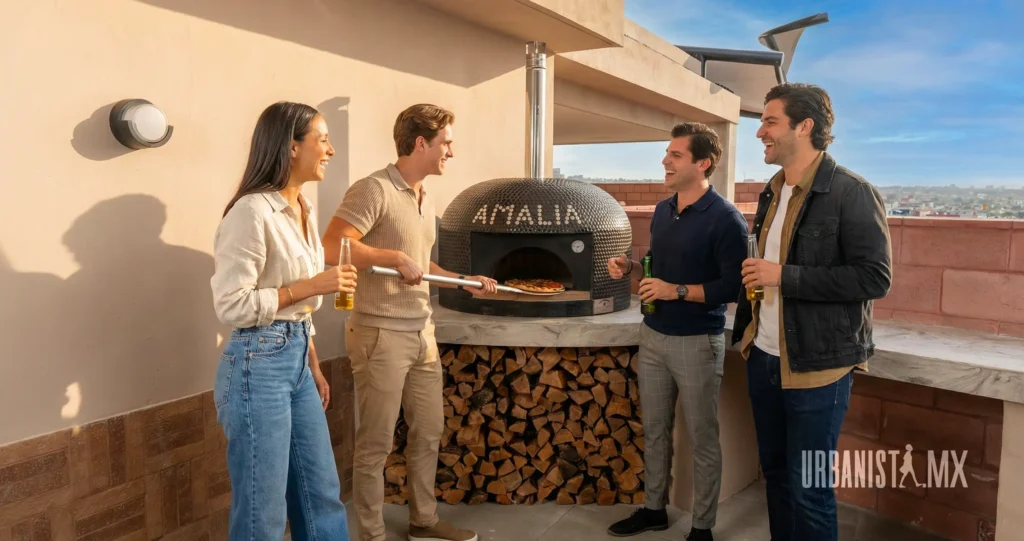 Horno de pizzas para cocinar con invitados