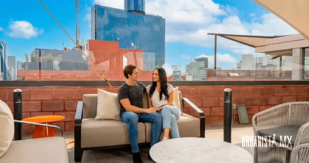 Terraza con vista al WTC