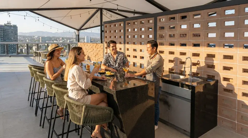 Terraza rooftop con vista panorΓ‘mica CDMX Urbanista